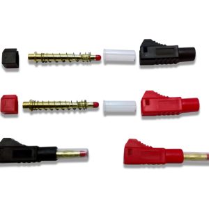 4.0mm Shielded Gold Plug (Red&Black) 2prs