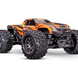 Mini Maxx BL-2S 4WD RTR Monster Truck, Orange (+ TQi 2-ch, BL-2s, 2S LiPo, USB-C Charger, Clipless Body) by Traxxas 