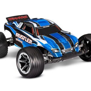 Traxxas Rustler 1:10 2WD RTR Electric Stadium Truck, Blue (+ TQ 2-ch, XL-5, Titan 550, 7-Cell NiMH, USB-C charger) by Traxxas in RC Models/Cars/Electric